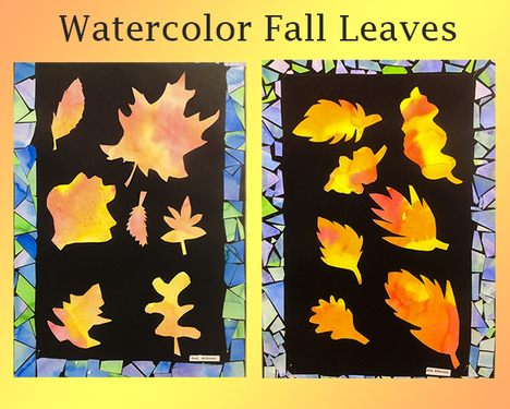 Fall Watercolor leaves